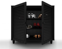 2-door wooden shoe cabinet